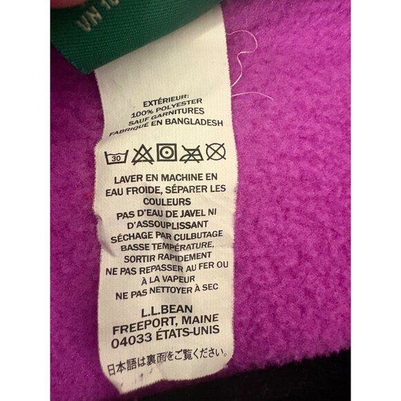 L.L.Bean GIRLS Fleece Jacket With Hood‎ & Zip Pockets Girls Size 18 Juniors - Picture 9 of 10